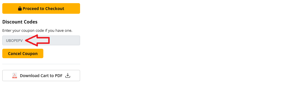 Screenshot of tested coupon for Ubuy