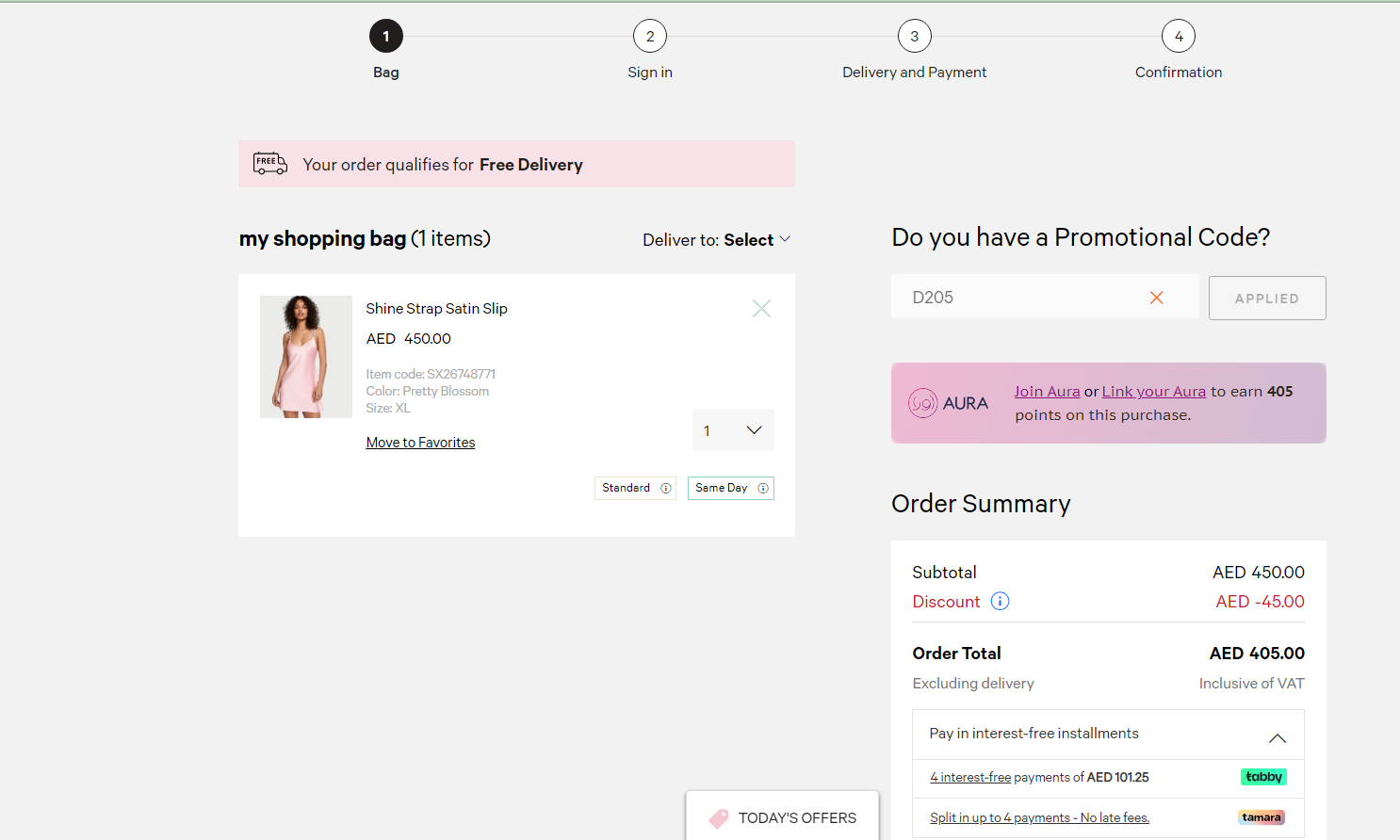 Coupon verification screenshot on Victoria Secret