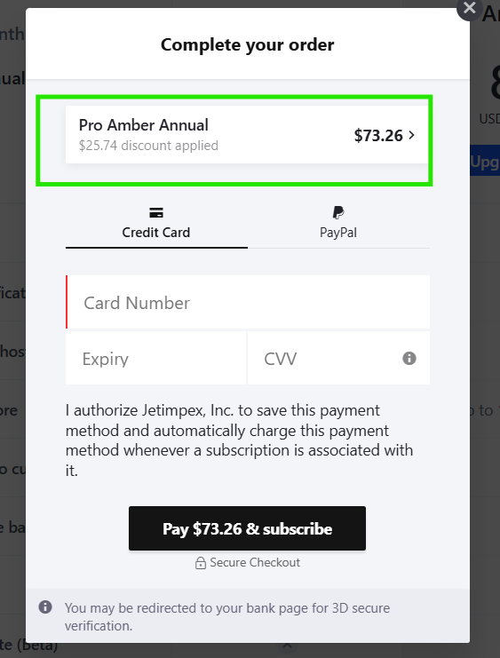 Coupon verification screenshot on Weblium