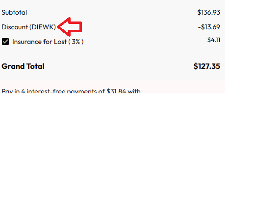 Coupon verification screenshot on WestKiss
