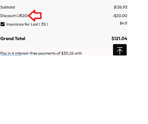 Coupon verification screenshot on WestKiss