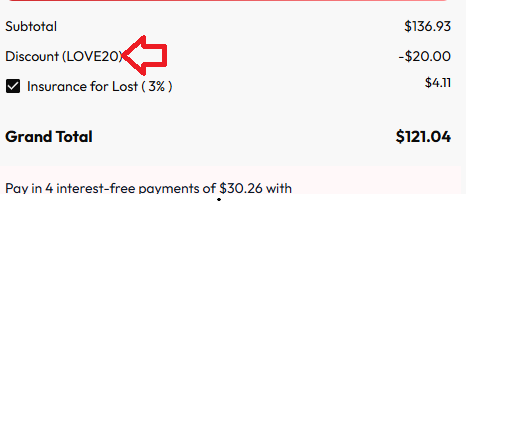 Coupon verification screenshot on WestKiss