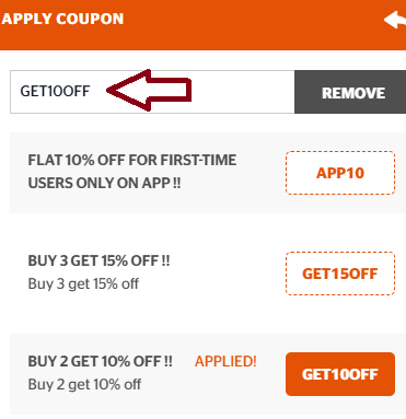 Coupon verification screenshot on Wildcraft