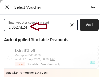 Coupon verification screenshot on Zalora