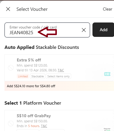 Coupon verification screenshot on Zalora