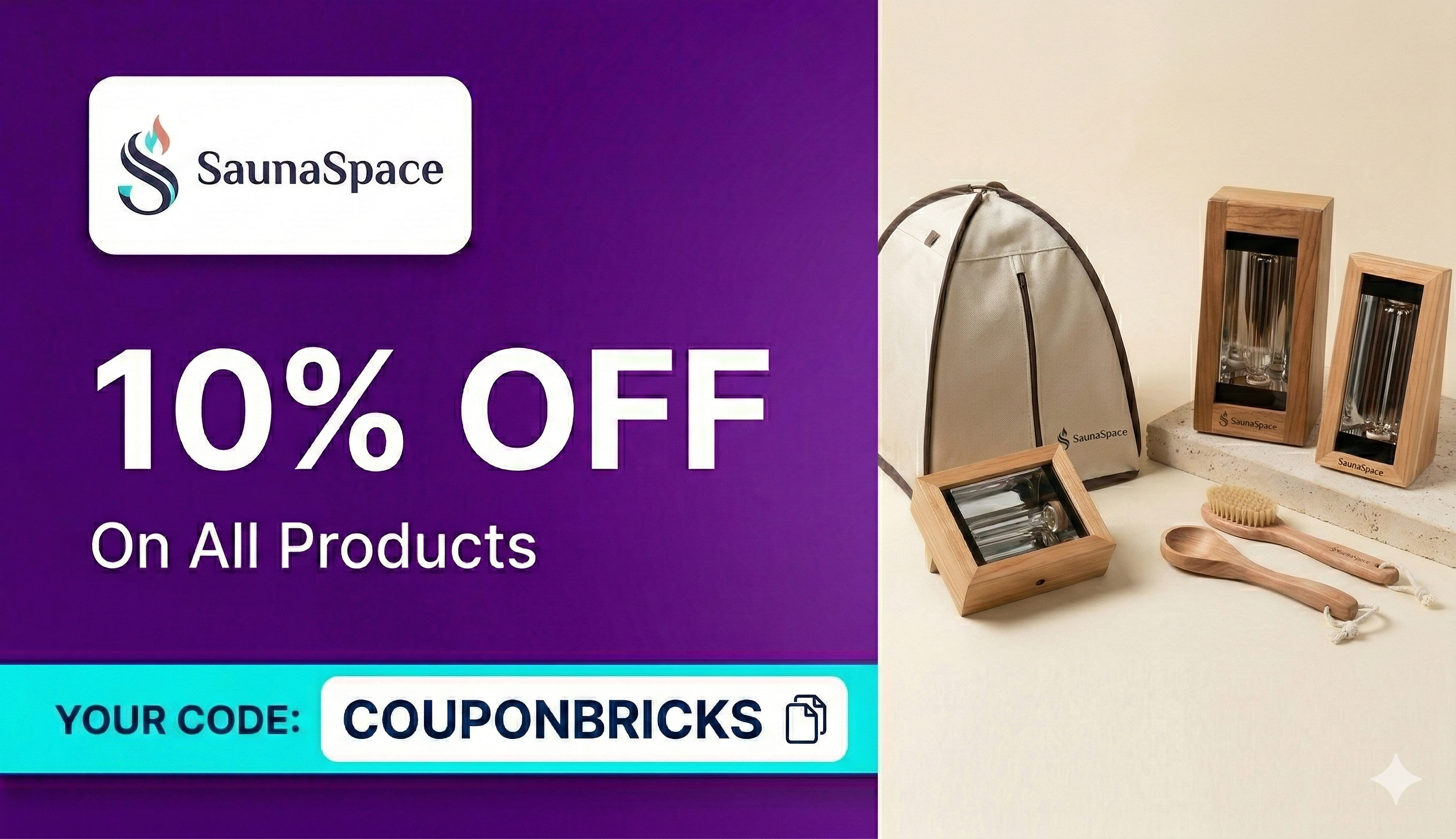 10% OFF at Sauna.Space with Code COUPONBRICKS