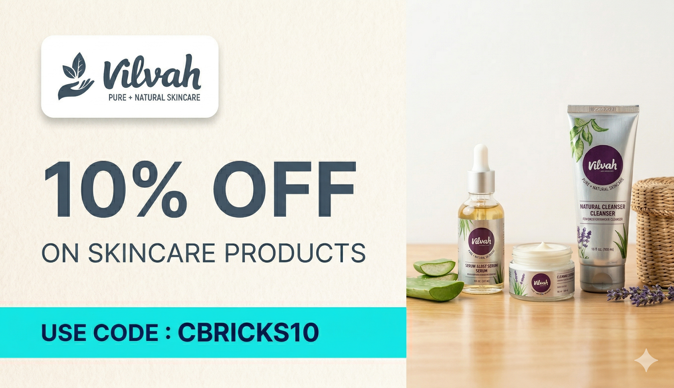 Get 10% OFF at Vilvah Using Code CBRICKS10