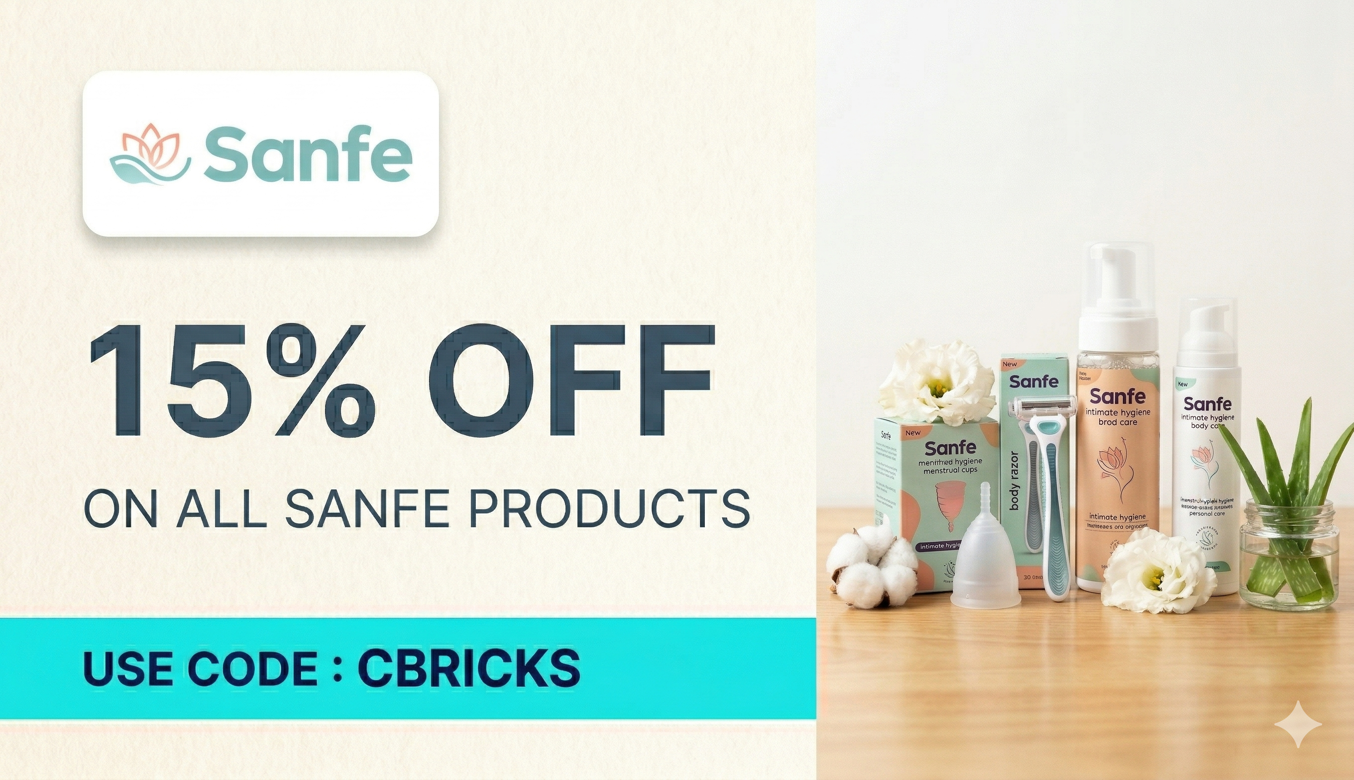 Get 15% OFF at Sanfe Using Code CBRICKS