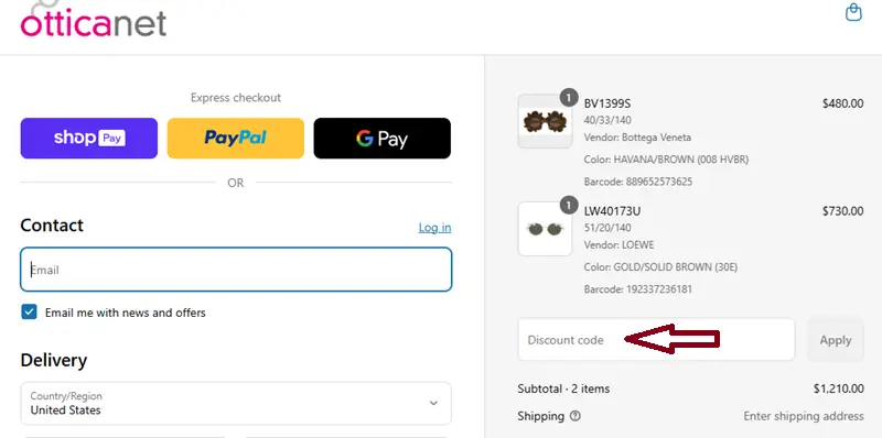 otticanet coupon code