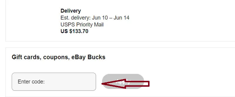 eBay coupon code