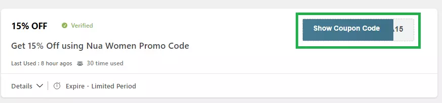 Nua women Code