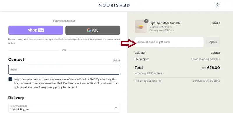 Get Nourished coupon code 