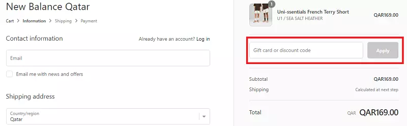 How to use New Balance coupon code