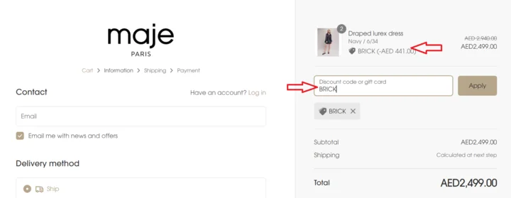maje discount code