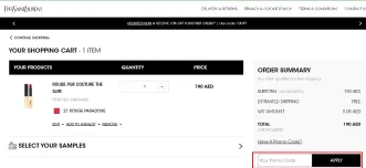 how to use ysl beauty promo code